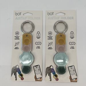 AirTag Holder Pop Ring Hook Keychain Lightweight Set Of 2